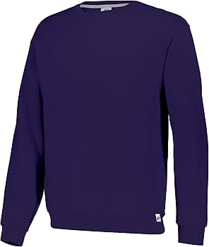 Russell Athletic Mens Dri Power Crewneck Sweatshirt, Purple-M at